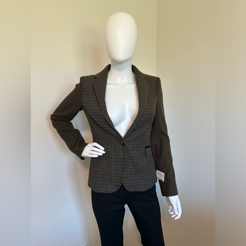 Zara Plaid Blazer NWT XS
